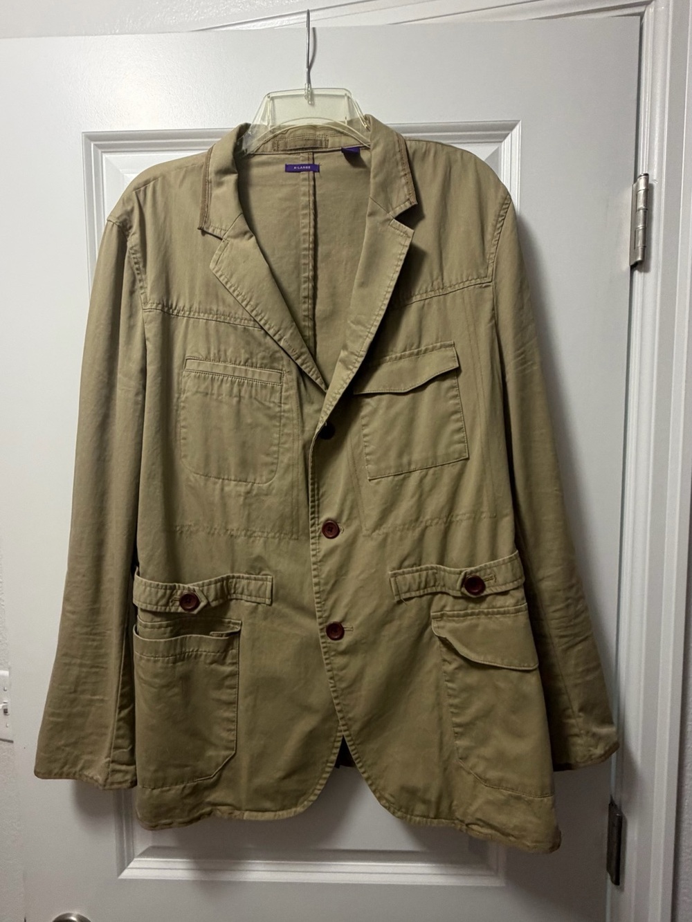 Men's Khaki Utility Blazer Jacket